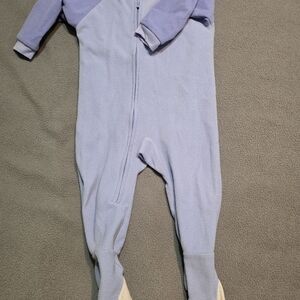 Gerber Lavender Footed One-Piece Zipper Pajama
